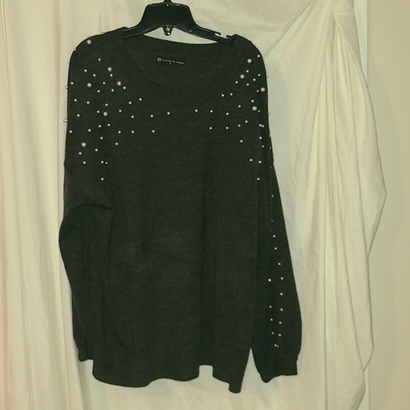 Fashion to Figure Sweaters - Sweater with pearl detail